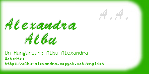 alexandra albu business card